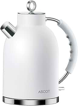 ASCOT Electric Kettle, Electric Tea Kettle Hot Water Kettle Stainless Steel Kettle 1.5L 1500W Ret... | Amazon (US)
