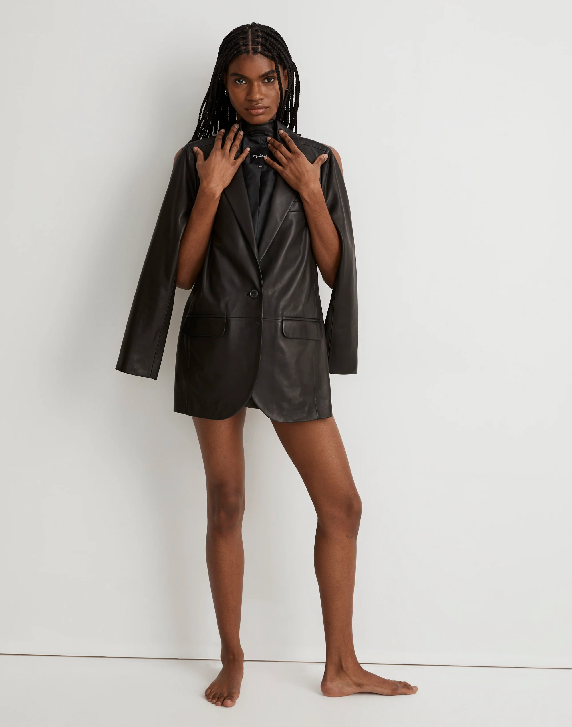 The Larsen Blazer in Leather | Madewell