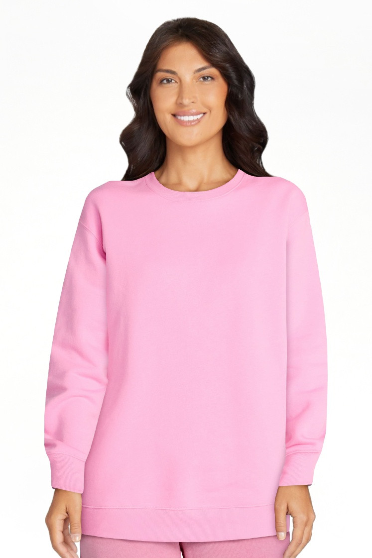 No Boundaries Fleece Oversized Sweatshirt with Long Sleeves, Women’s Sizes XXS-4X | Walmart (US)