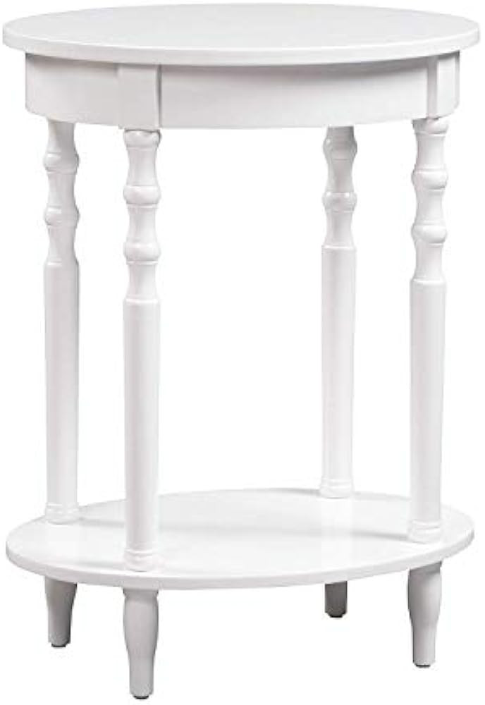 Convenience Concepts Classic Accents Brandi Oval End Table, White | Amazon (US)