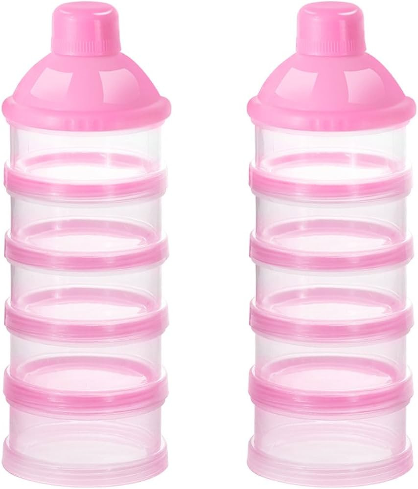Accmor Formula Dispenser On The Go, 5 Compartments Stackable Formula Container for Travel, Baby Milk Powder Kids Snack Container, BPA Free | Amazon (US)