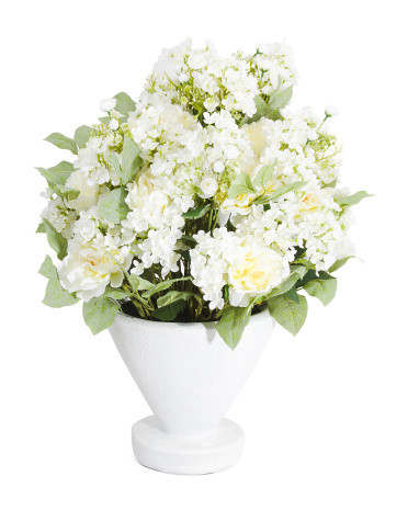 30in Peony And Hydrangea Mixed Arrangement | TJ Maxx
