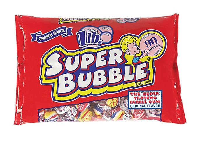 Super Bubble Bubble Gum, 1lb Bag of the Original Flavor | Amazon (US)