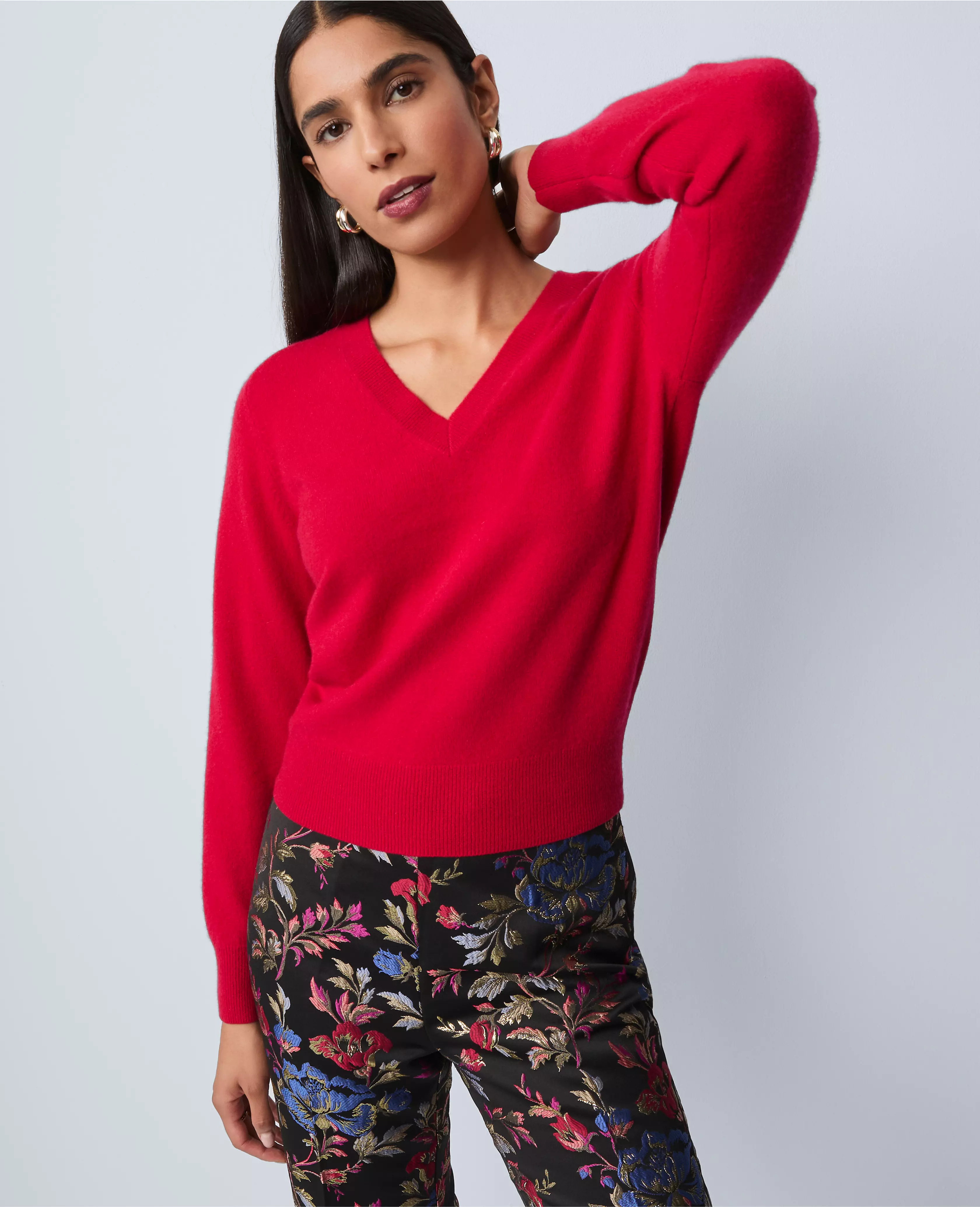 Cashmere V-Neck Sweater | Ann Taylor