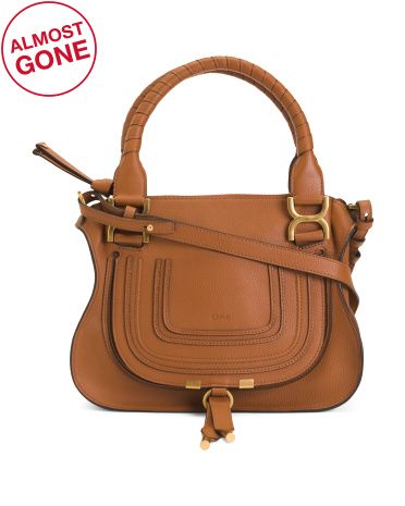 Made In Italy Marcie Small Double Carry Leather Satchel | TJ Maxx