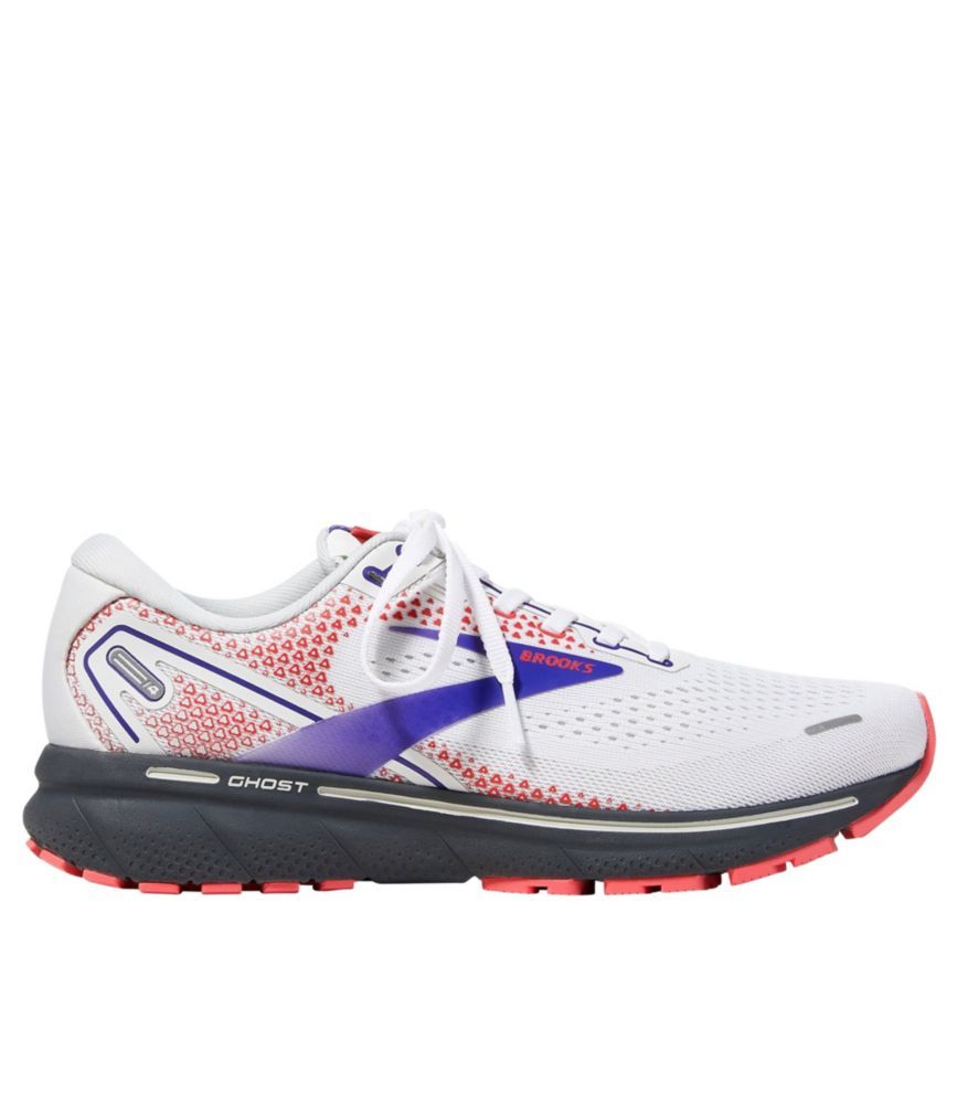 Women's Brooks Ghost 14 Running Shoes White/Purple/Coral 8(B) | L.L. Bean