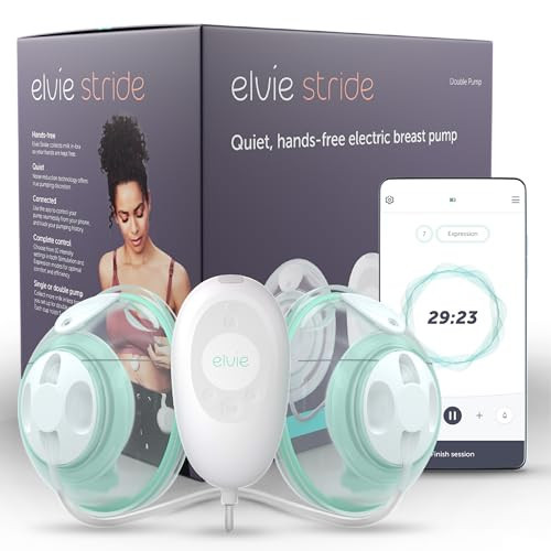 Elvie Stride 2 Hospital-Grade, App-Controlled Double Breast Pump - Hands-Free, Wearable, Ultra-Quiet & Electric with 10-Settings & Rechargeable | Amazon (US)