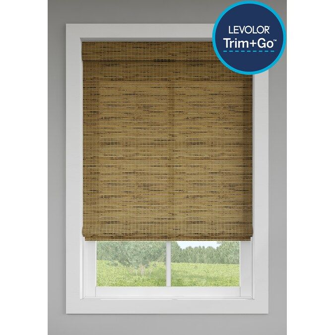 LEVOLOR Trim+Go 48-in x 64-in Tatami Light Filtering Cordless Bamboo Roman Shade Lowes.com | Lowe's