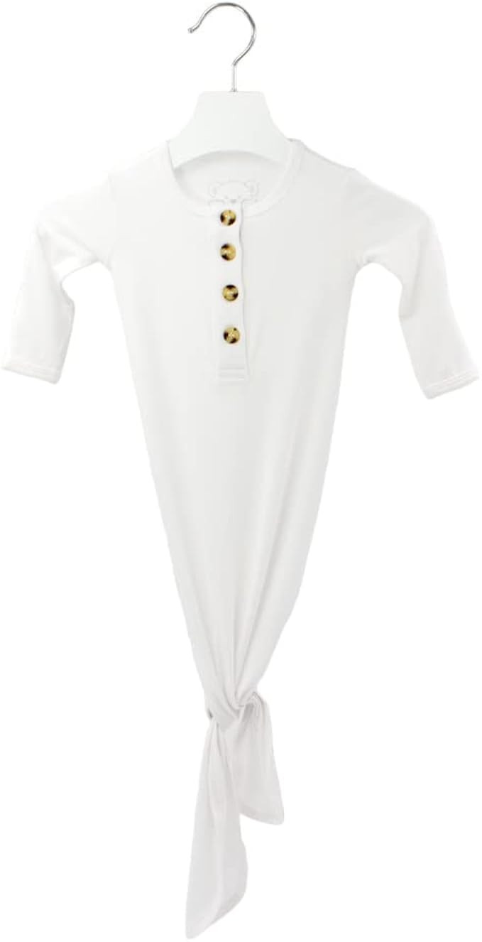 Nuzzly Baby Knotted Gown | Super Soft & Stretchy | Newborn Girl/Boy | Gender Neutral | Size 0-3 M... | Amazon (US)