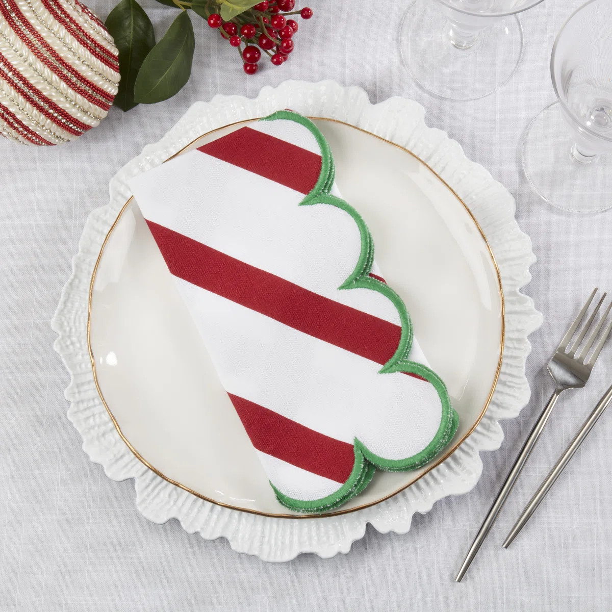 Scalloped Napkin (Set of 4) (Set of 4) | Wayfair North America