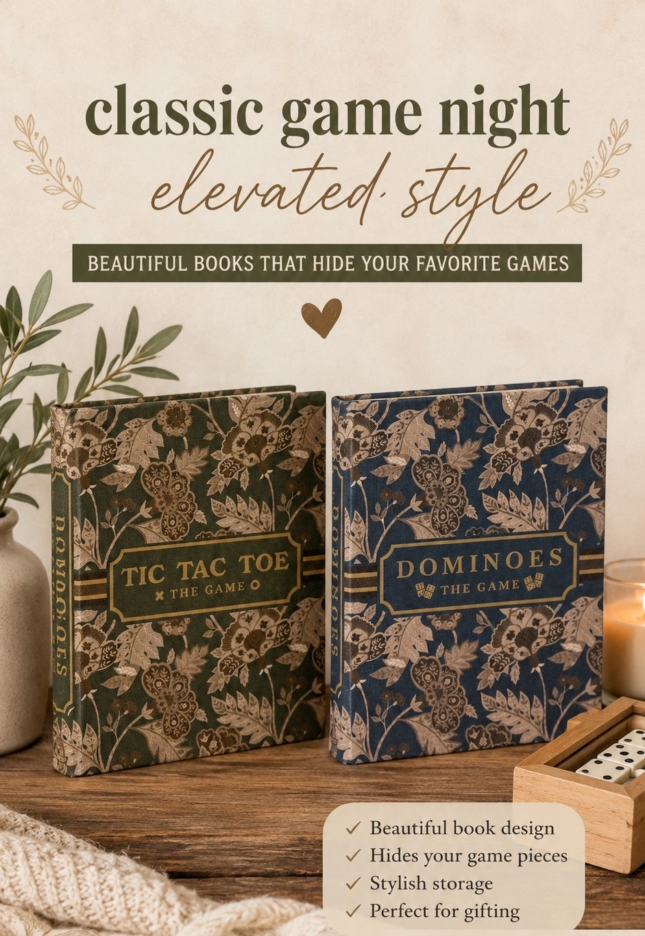 Walmart keeps surprising me with the cutest home decor finds! 🤎

These decorative book games are the perfect mix of style and function. They look beautiful displayed on a coffee table, bookshelf, or built-ins, but inside they’re actually classic games for family game nights.

I love finding pieces that make our home feel cozy without sacrificing practicality, and these are such a fun conversation starter.

#LTKHome #LTKdayinmylife #LTKKids