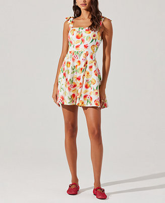 ASTR the Label Women's Tinesha Cotton Shoulder-Tie Dress - Macy's | Macy's