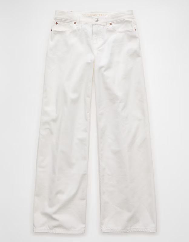 AE Dreamy Drape Strigid Low-Rise Baggy Wide-Leg Jean | American Eagle Outfitters (US & CA)