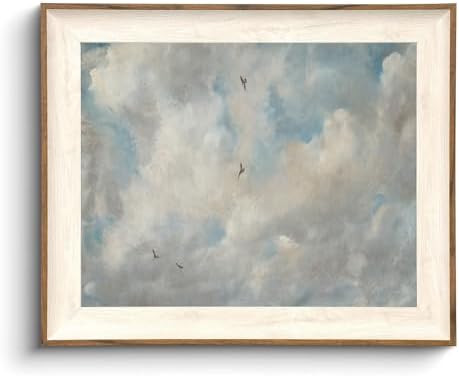 KISSFOX Framed Wall Art Vintage Wall Decor Cloud Canvas Art Sky Pictures Landscape Paintings Anti... | Amazon (US)