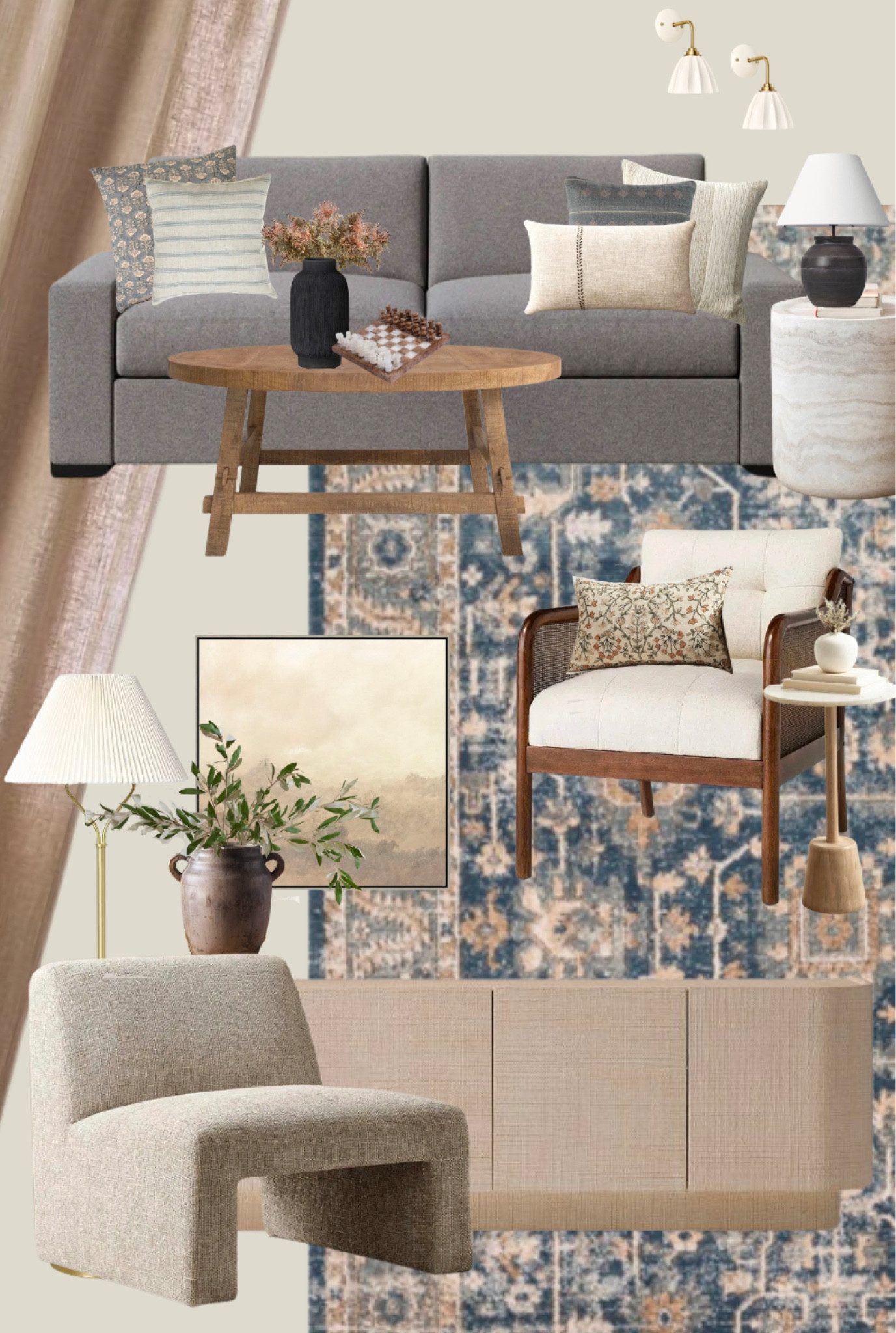 Studio McGee inspired living room decor. Every single item is sourced, along with a couple look for less options. I am absolutely in love with the accent chair and you must check out the small marble side table from Walmart. So pretty! 

#LTKSaleAlert #LTKHome #LTKFamily