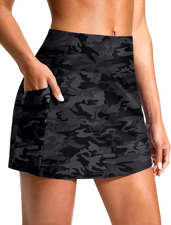 Soothfeel Women's 14" Swim Skirt with Pockets High Waisted Tummy Control Bathing Suit Swimsuit Sk... | Amazon (US)