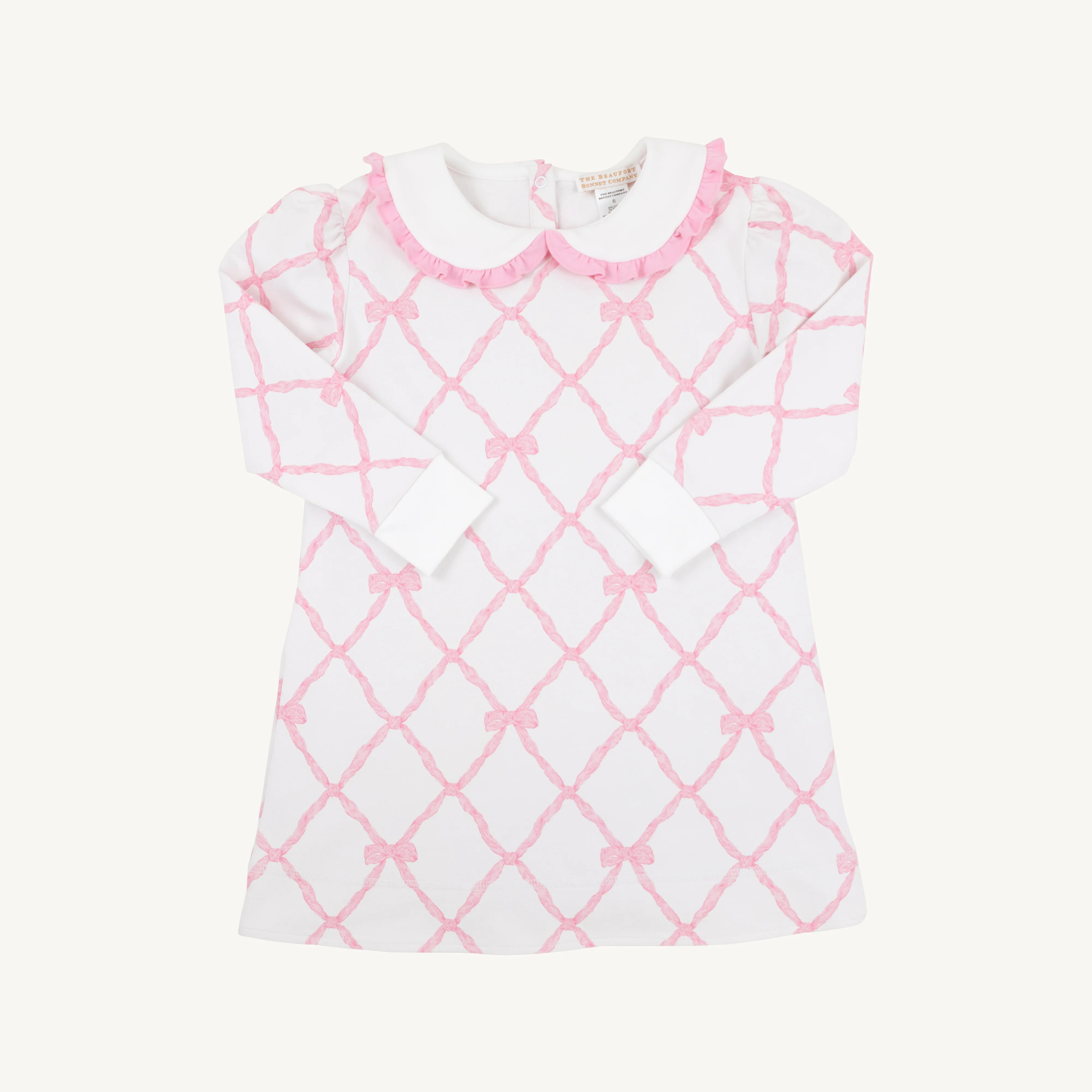 Maude's Ruffle Cassidy Crewneck Dress - Belle Meade Bow with Pier Part | The Beaufort Bonnet Company