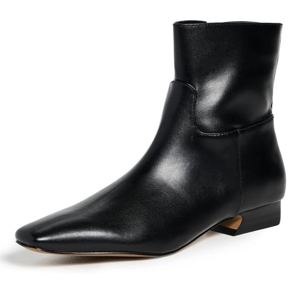 Free People Women's Easy Does It Vegan Ankle Boots, Black | Shop Simon
