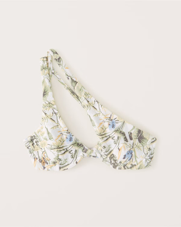 Recycled Asymmetrical Underwire Bikini Top | Abercrombie & Fitch (US)