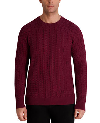 KARL LAGERFELD PARIS Men's Crewneck Sweater - Macy's | Macy's