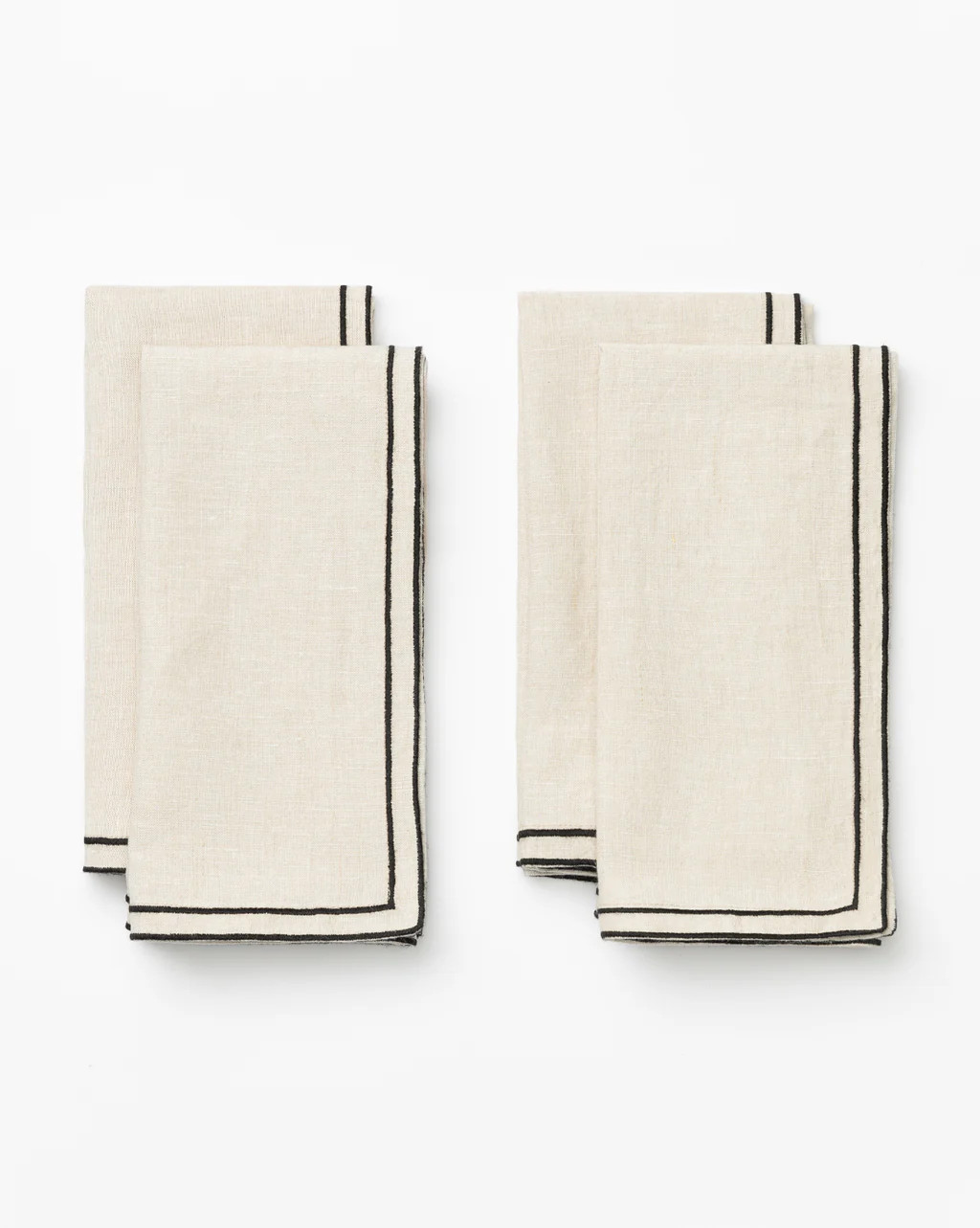 Bordered Linen Napkins (Set of 4) | McGee & Co.