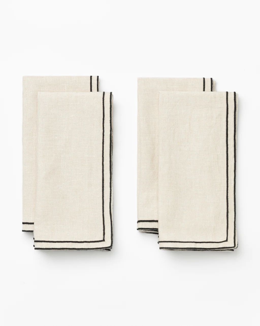 Bordered Linen Napkins (Set of 4) | McGee & Co.