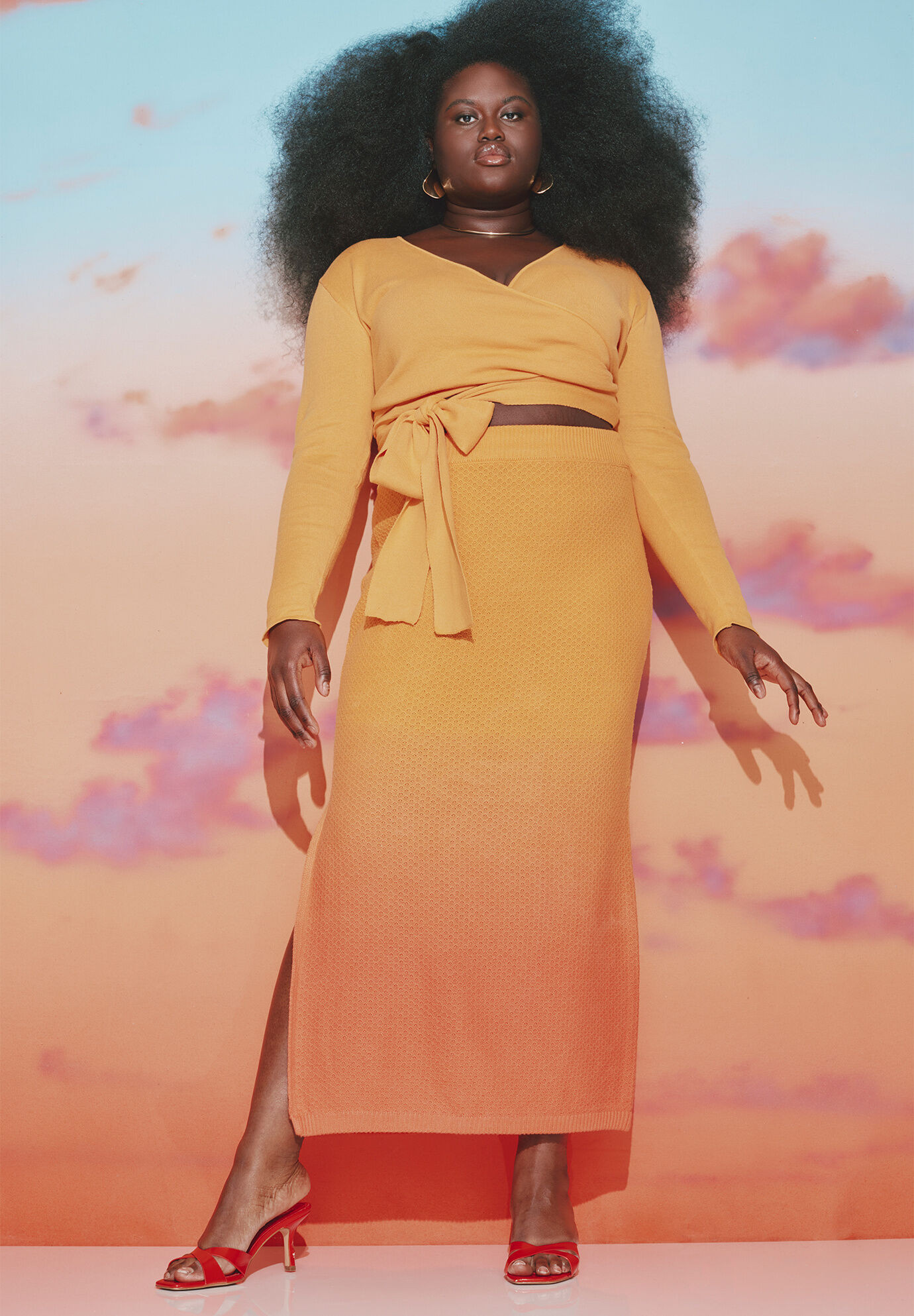 Ombre Knitted Maxi Skirt | Eloquii