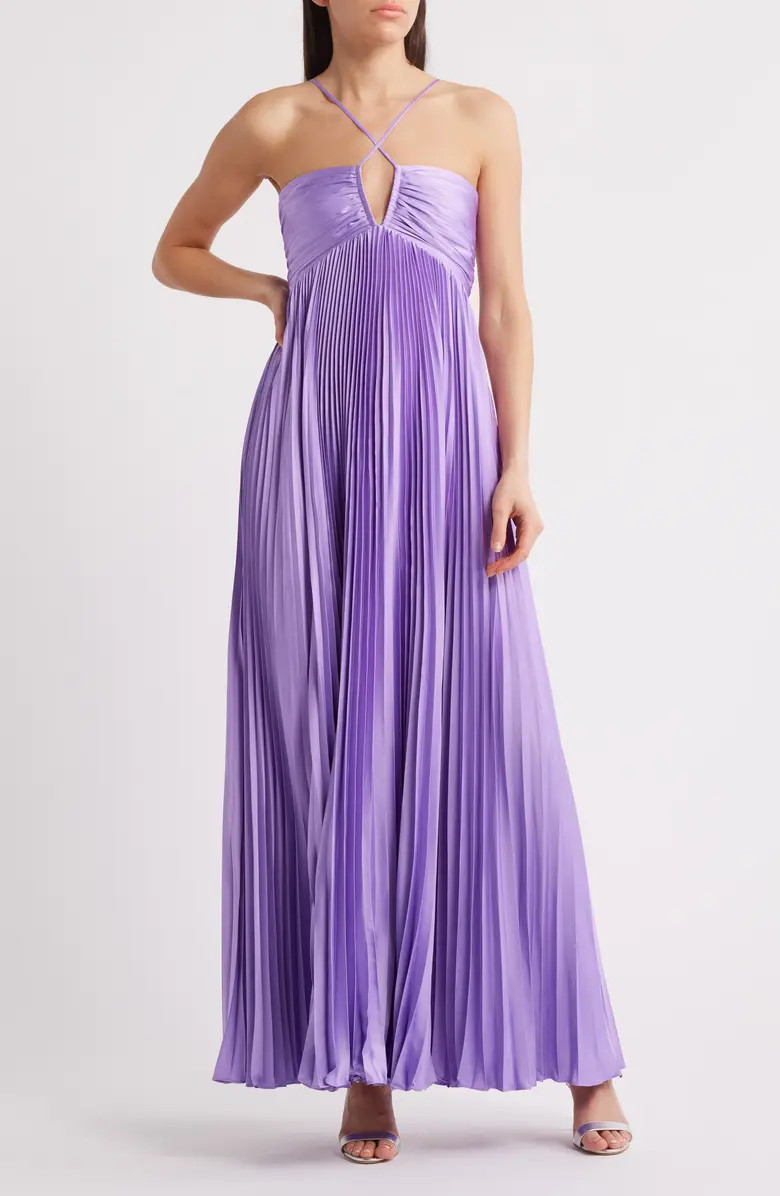 Blair Pleated Satin Gown | Nordstrom