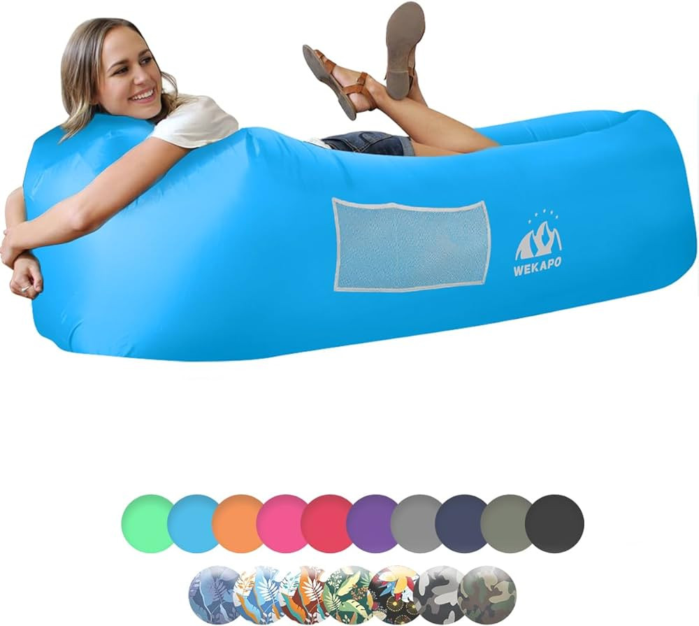 WEKAPO Inflatable Lounger Air Sofa Hammock-Portable,Water Proof& Anti-Air Leaking Design-Ideal Co... | Amazon (US)