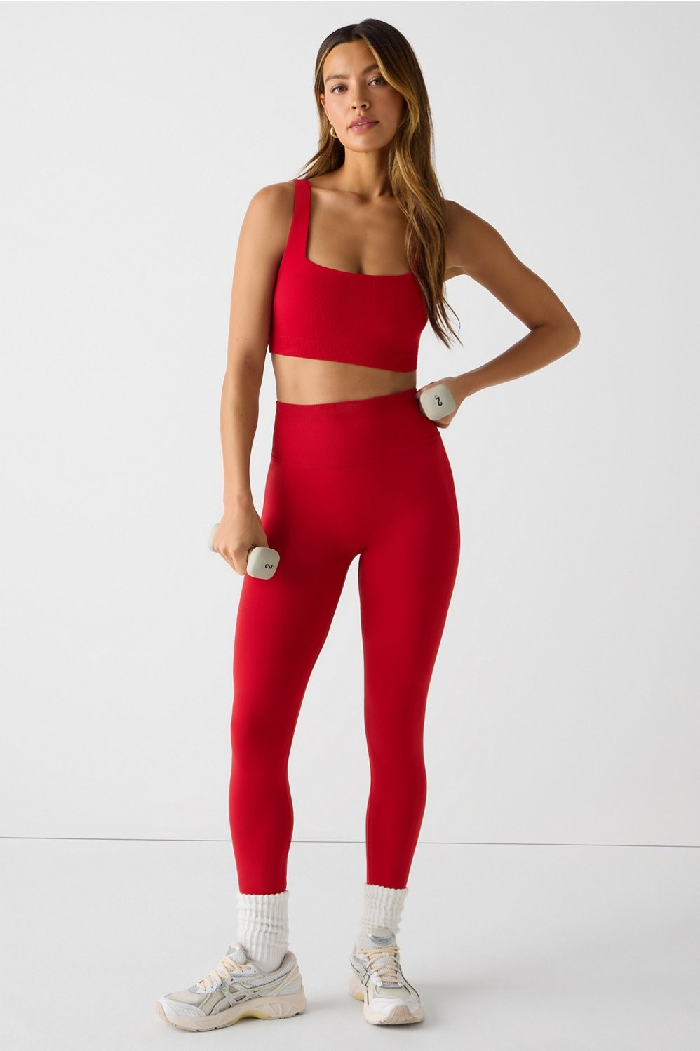 Sleek Seamless Square Neck Low Impact Bra | Fabletics