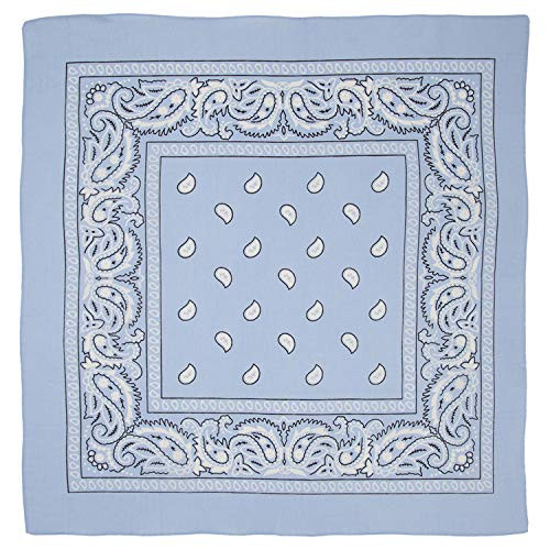 Light Blue Paisley Bandana - 3pcs | Amazon (US)
