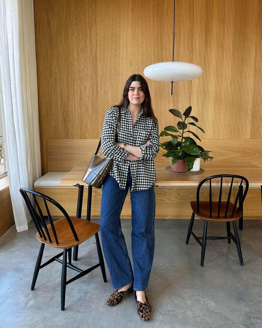 A week of Sezane autumn favourites, gingham shirt with wide blue jeans and a pop of leopard print 

#LTKstyletip #LTKjeans #LTKautumn