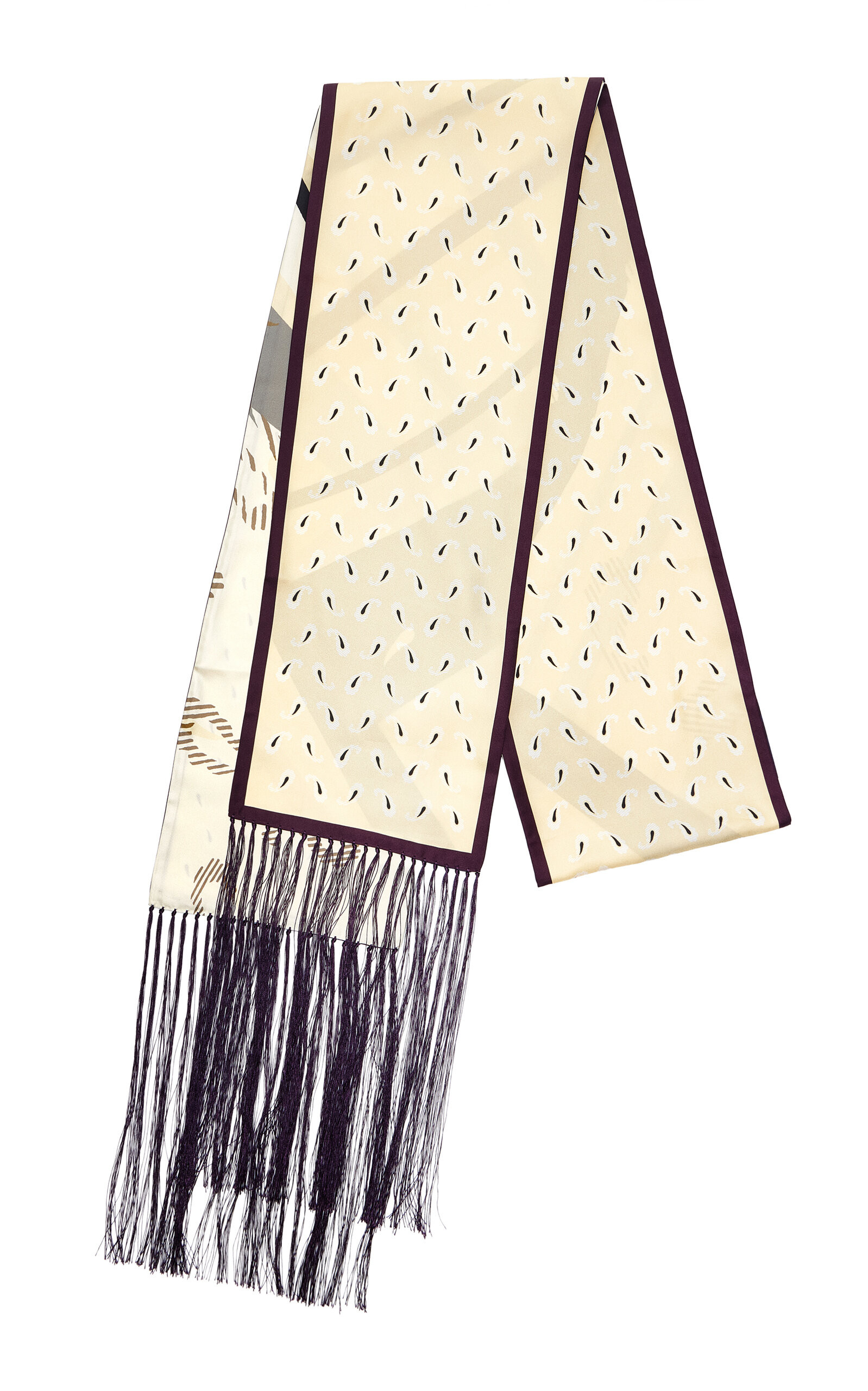 Fringed Silk-Twill Double Scarf | Moda Operandi (Global)