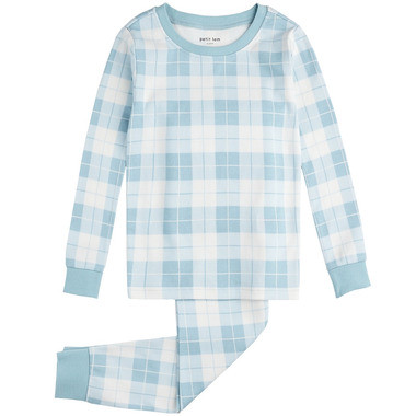 petit lem Boys Long Sleeve Top and Pant Pj's Set Knit Light Blue | Well.ca