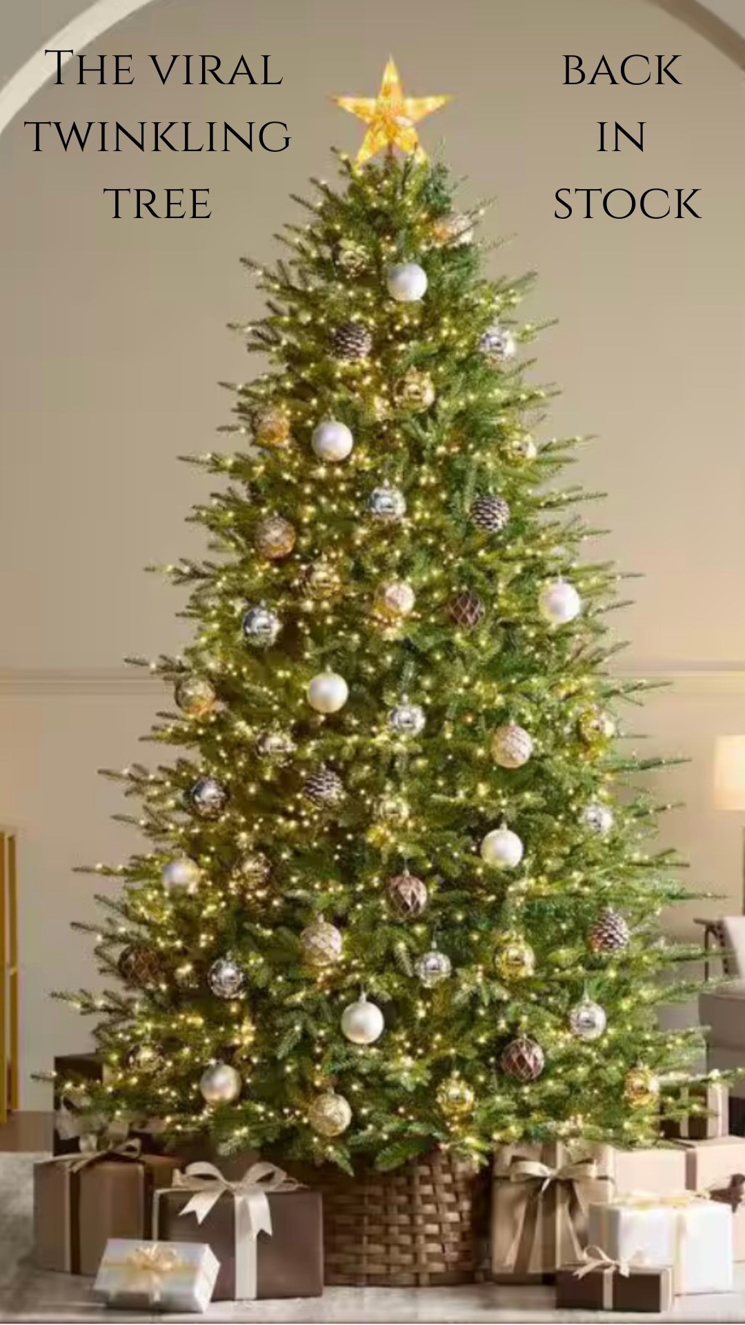 The viral twinkling Christmas tree is back in stock in all sizes!  This may be coming home with me this year!

#LTKFamily #LTKSeasonal #LTKHome