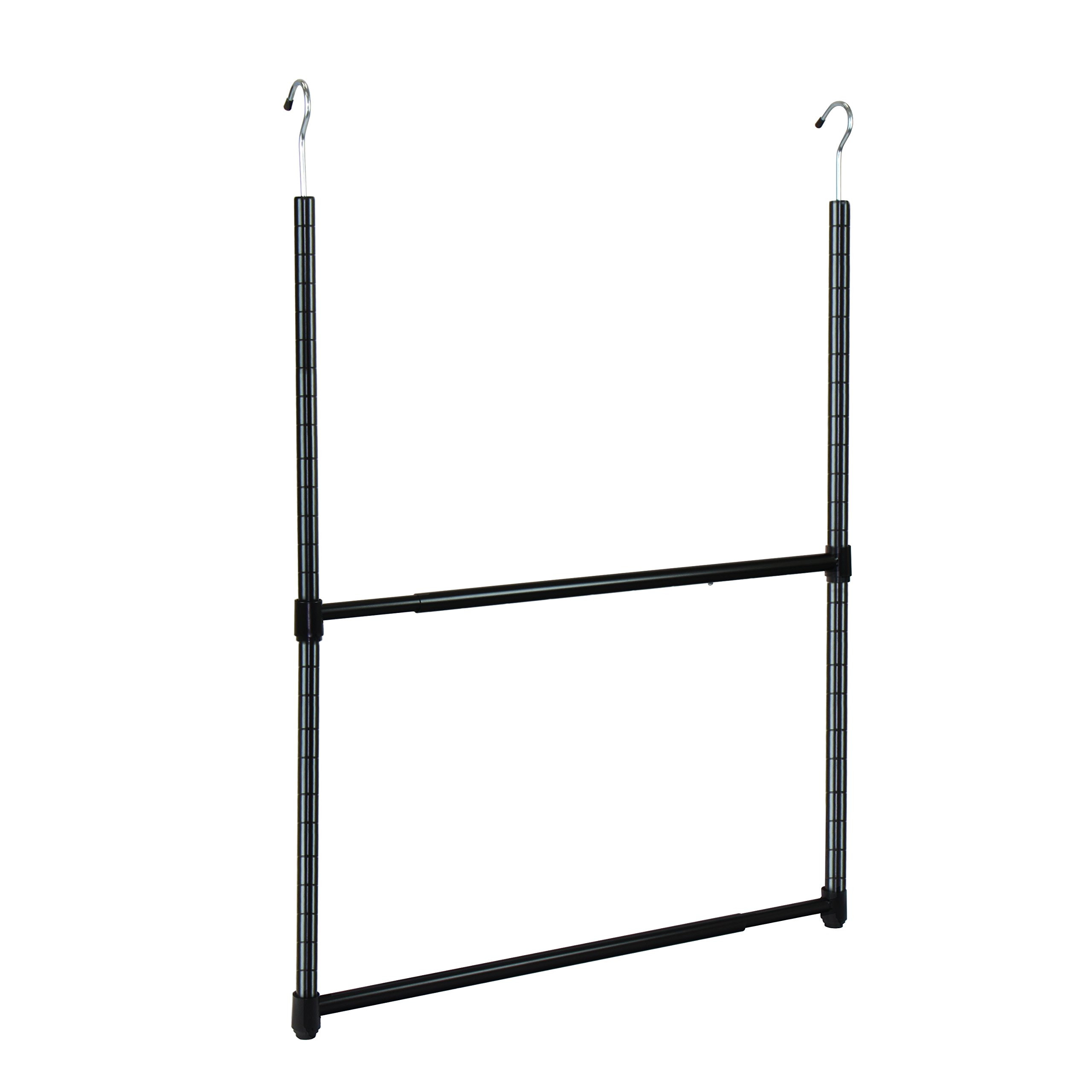 Oceanstar 2-Tier Portable Adjustable Closet Hanger Rod, Black (ACR1545B) | Amazon (US)