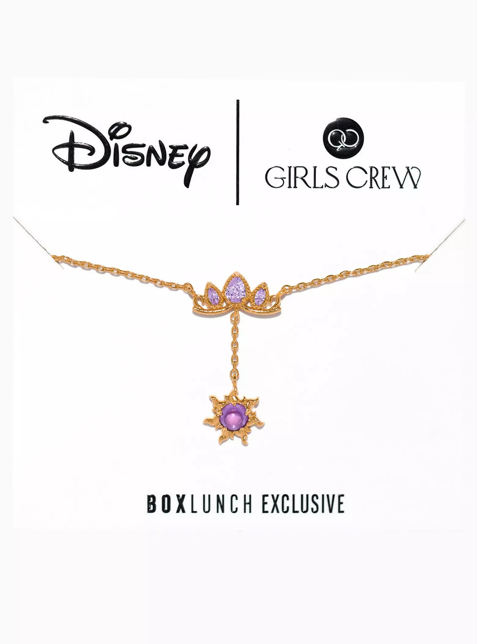 Girls Crew Disney Tangled Rapunzel's Crown Drop Charm Necklace - BoxLunch Exclusive | BoxLunch | BoxLunch