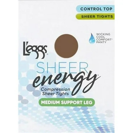 L Eggs Sheer Energy Control Top Reinforced Toe Pantyhose | Walmart (US)