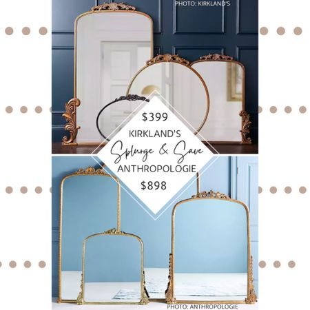 🚨Updated Find🚨 The Anthropologie Gleaming Primrose Mirror is a social-media-famous mirror that you’ve likely spotted on Pinterest, Instagram, YouTube, and in magazines.  It comes in multiple sizes (including a floor version), has a vintage-inspired design with scroll edges, is made of resin, iron, and engineered hardwood, and comes in white, black, silver, gold, and verdegris.

I looked all over the internet and found vintage-inspired arched scroll mirrors in multiple sizes and colours.  They all have a french provincial design, feature an arched shape, have ornate garland details along the edges, and come in a variety of sizes and colours. 

#gleamingprimrose #anthropologie #sale #salealert #deal #anthropologiegleamingprimrose #decor #homedecor #mirror Anthropologie Gleaming Primrose sale. Vintage mirror. Vintage style mirror. Gold mirror. Gold scroll mirror. Anthropologie Gleaming Primrose discount. vintage-inspired mirror. Floor mirror. Fireplace mantle mirror. Wall mirror. #design #bedroom #livingroom #office #walldecor #discount #mirror Anthropologie gleaming primrose mirror dupe. Anthropologie dupes. Anthropologie mirror dupe. Anthropologie floor mirror dupe. Anthropologie gleaming primrose mirror dupe  

#LTKFind #LTKhome #LTKSale