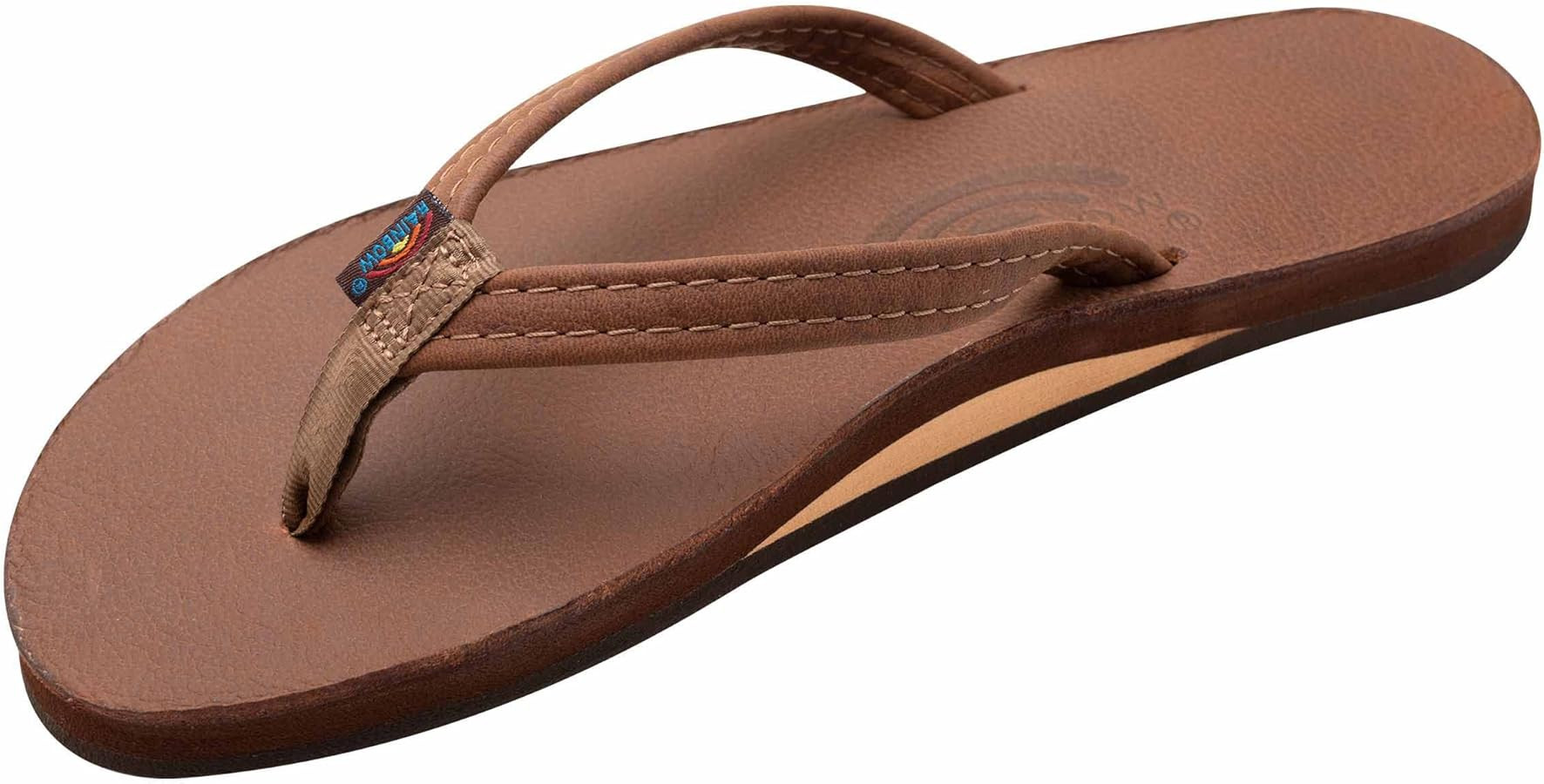 Rainbow Sandals Ladies Luxury Leather - Single Layer Arch Support With 1/2" Narrow Strap | Amazon (US)