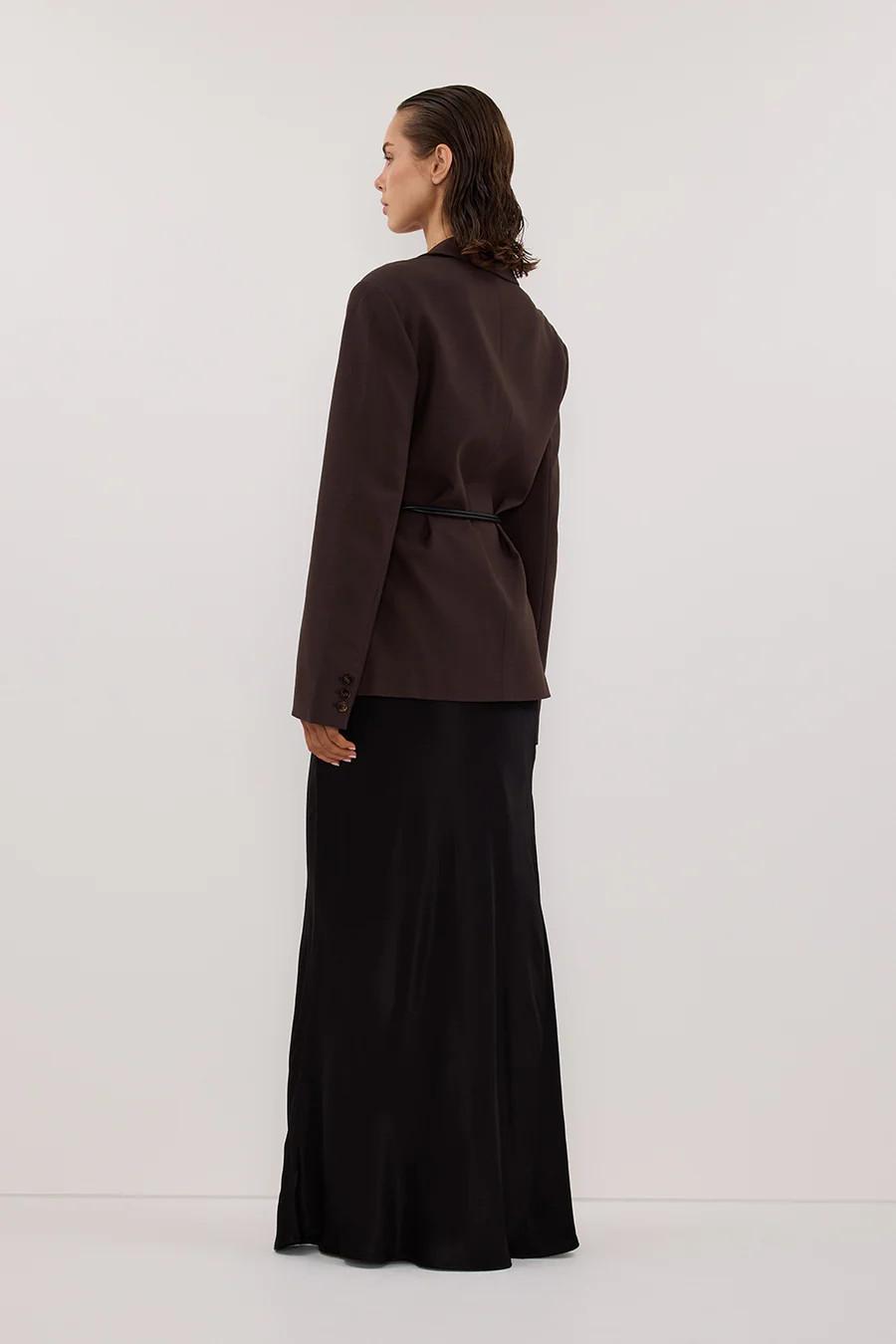 CHARLI BLACK SATIN MAXI SKIRT | DISSH