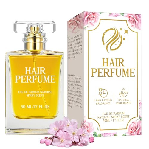Hair Perfume, Hair Essential Oils Perfume for Women, Pheromone Fragrance for Dry Damaged Hair, Hair Mist with Anti Frizz Nourishing, Premium and Long-lasting Scent | Amazon (US)