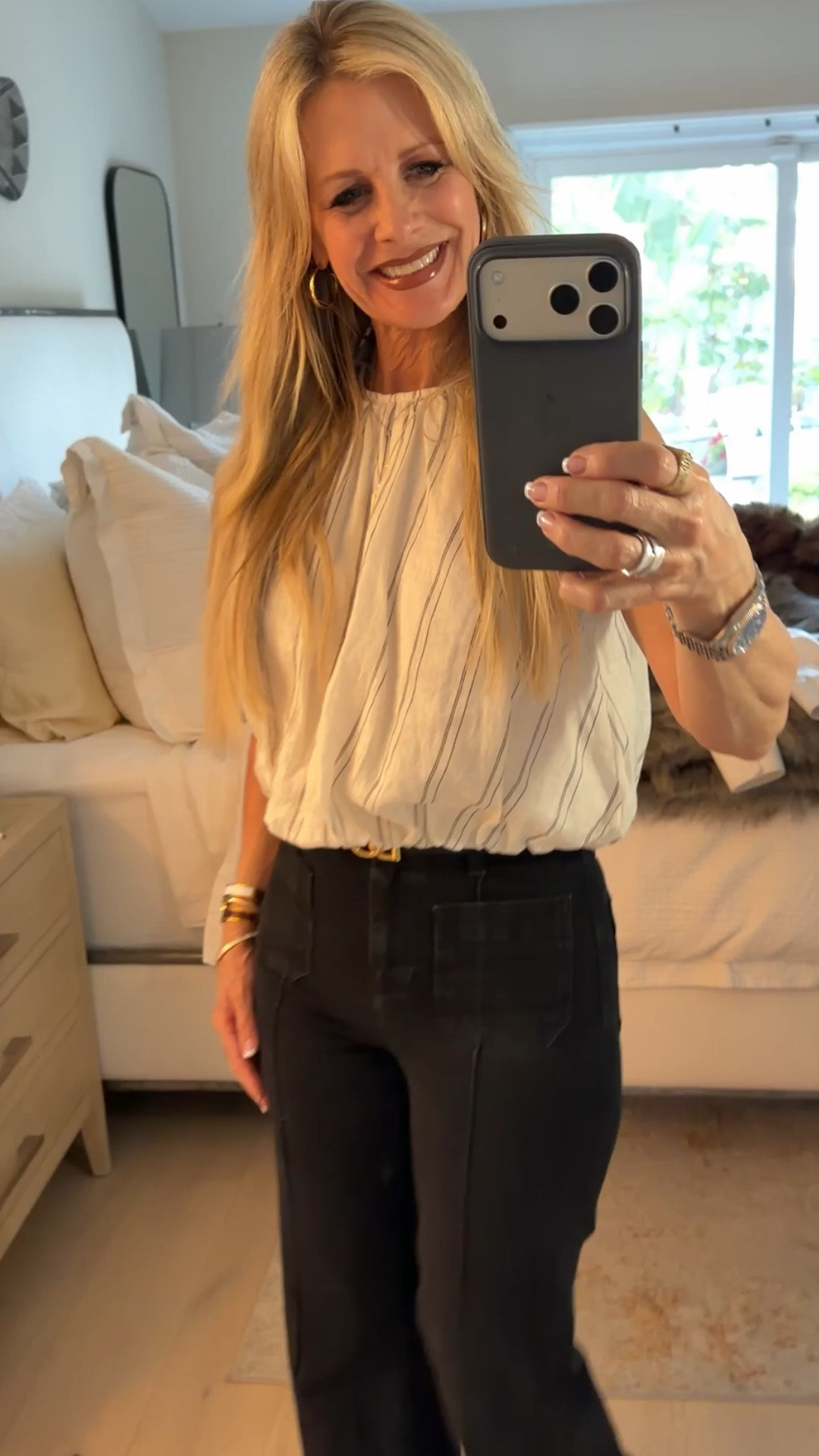 Easy summer style. ✨

Black trousers, linen separates, and raffia sandals—proof that simple can still make a statement.

#LTKootd #LTKOver40