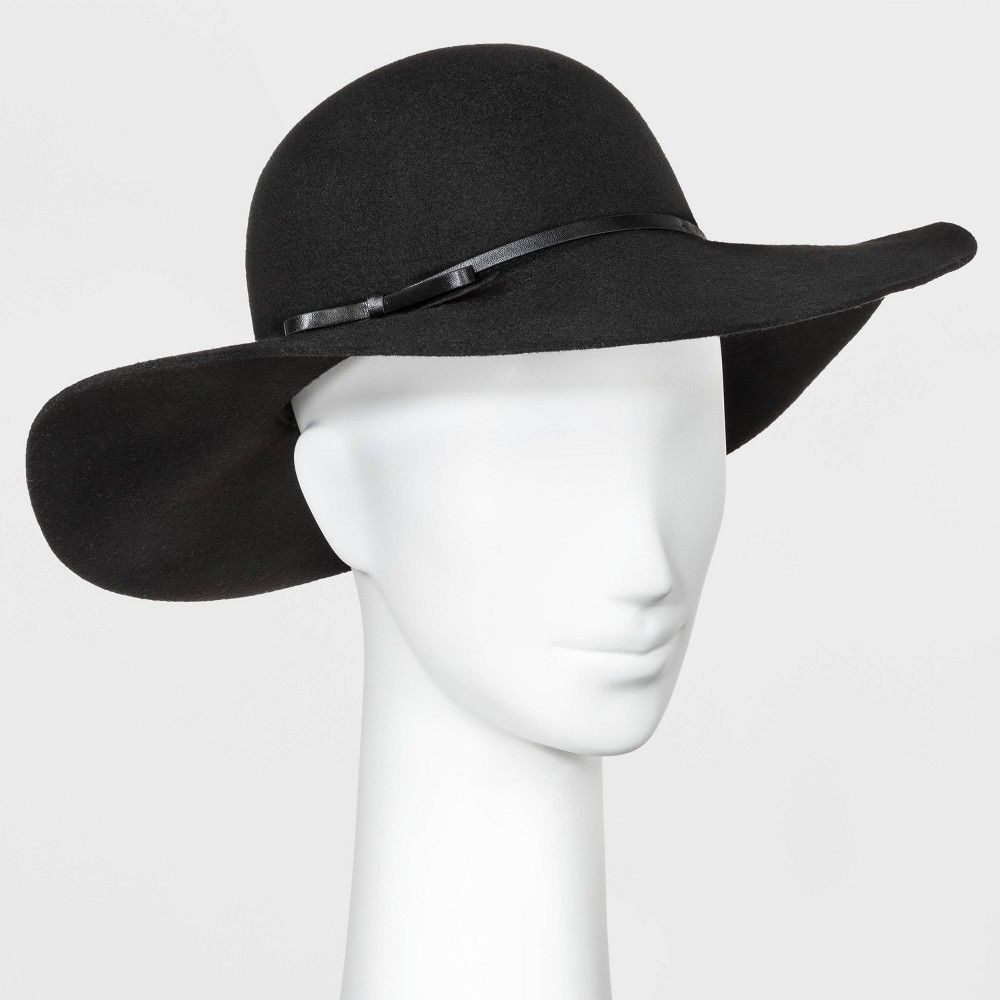 Women's Felt Floppy Hat - A New Day Black One Size | Target