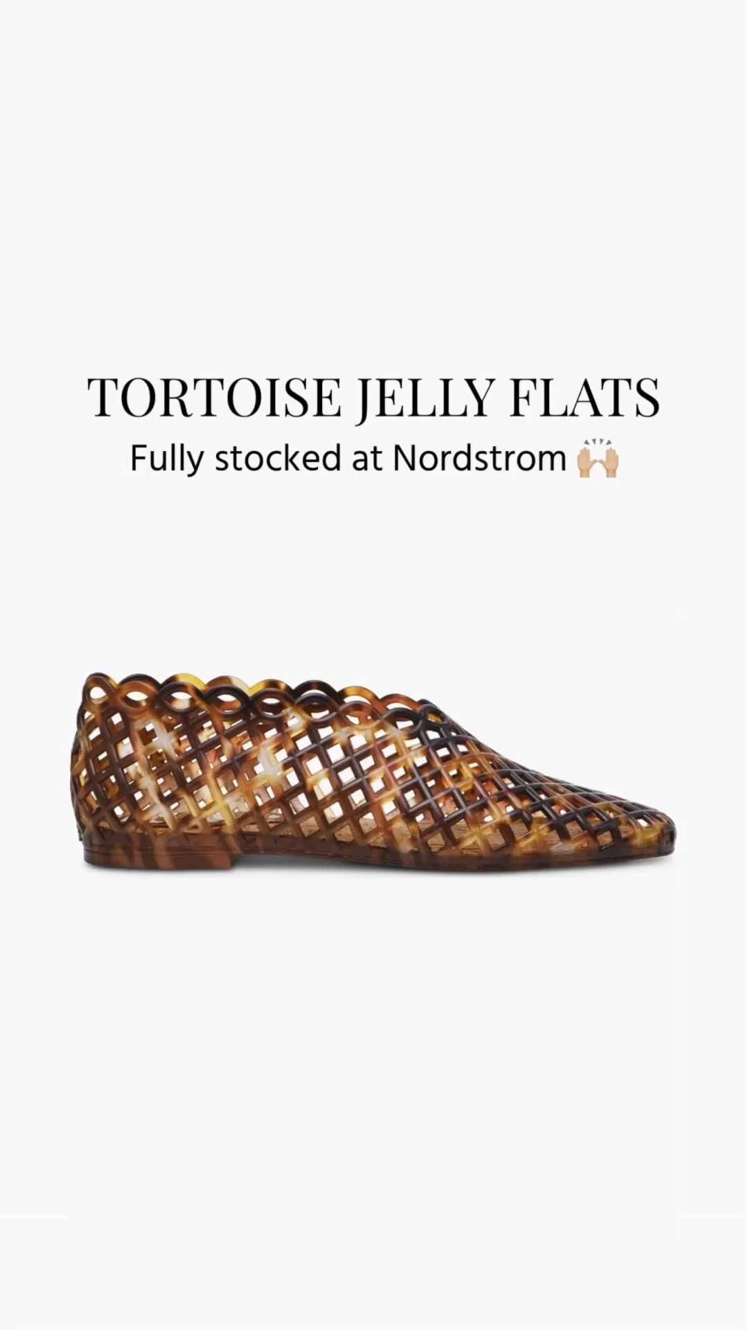 Fun tortoise jelly flats are fully stocked right now! Come in several colors & under $50. Run a half size big. 

#LTKPetite