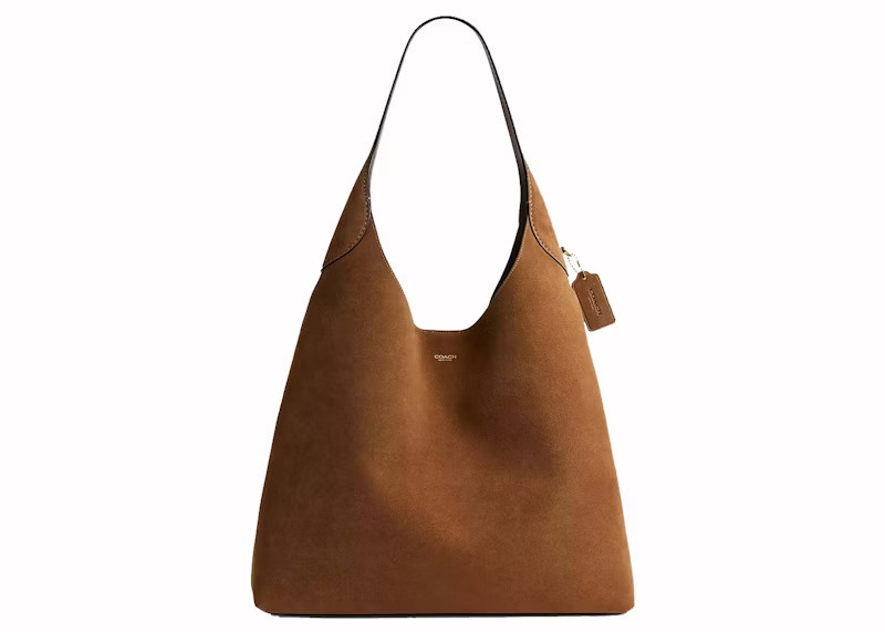 Women's Coach Brooklyn Shoulder Bag 39 in Suede/Brass/Cedar | StockX