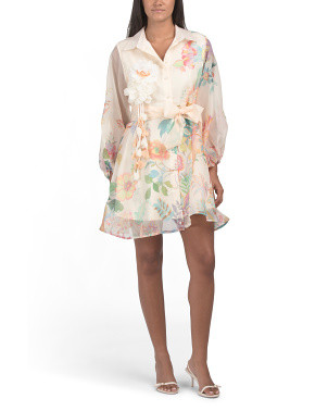 Balloon Sleeve Floral Applique Mini Dress | Casual Dresses  | Marshalls | Marshalls