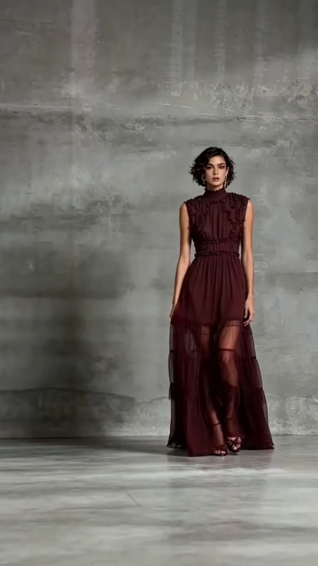 Elegant Wine‑Colored Ruffled Evening Maxi

#BurgundyDress #FallWeddingGuest #ChiffonMaxi #EveningDress #FallOccasionDress #RuffledMaxiDress 

 #LTKootd #LTKOver40 #LTKWedding