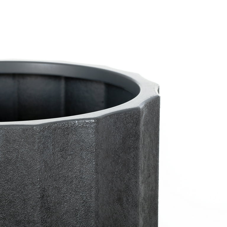 Better Homes & Gardens Adler 16 inch Resin Planter Black With Modern Design for Indoor Outdoor Pl... | Walmart (US)