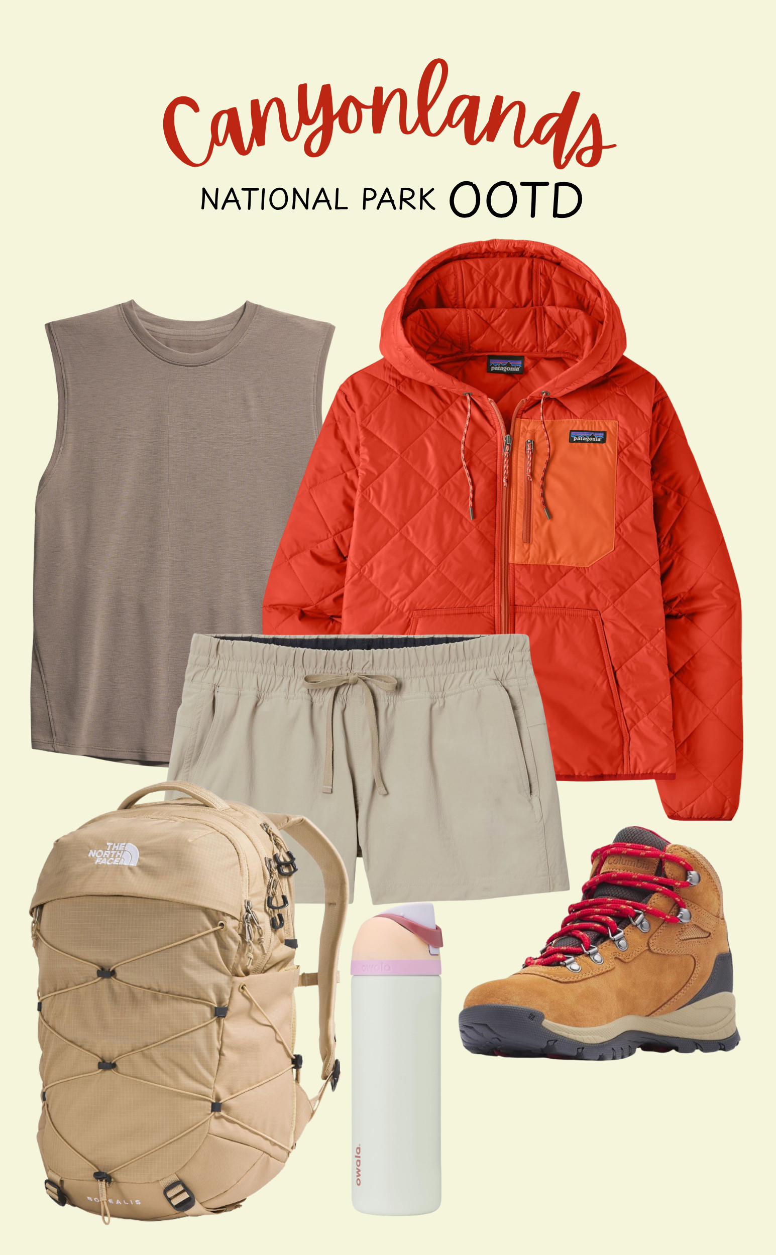 Canyonlands National Park Outfit❤️🏜️

Canyonlands National Park outfit, Canyonlands outfit, hiking outfit, national park outfit, hiking clothes women, Patagonia jacket, hiking boots, North Face backpack, outdoor outfit, women's hiking clothes, desert hiking outfit, Utah national parks, trail style, hiking gear, adventure outfit 

 #LTKootd #LTKActive #LTKTravel